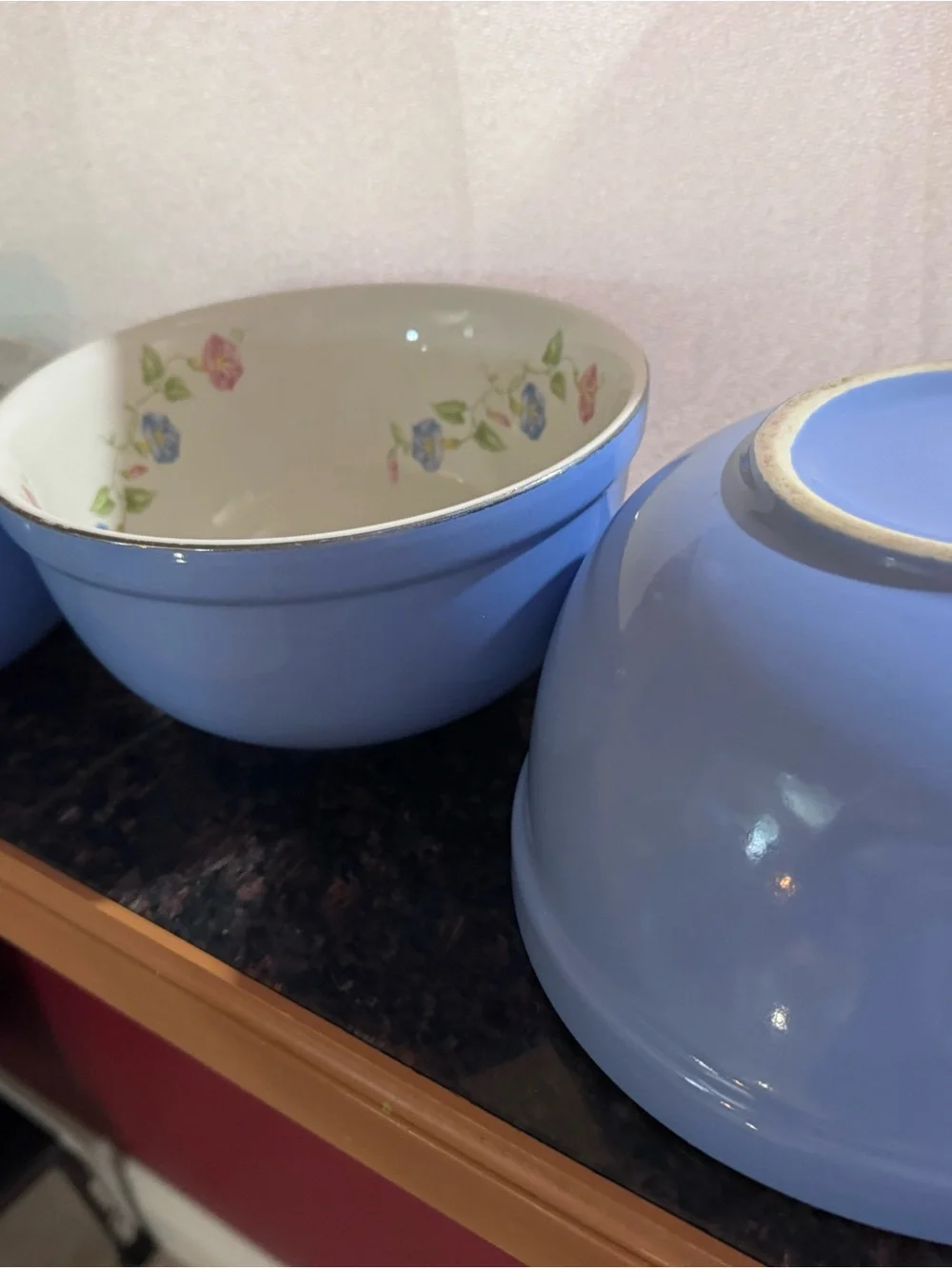 Hall's Superior Quality Blue Kitchenware Plate - Rose Dayton Pattern